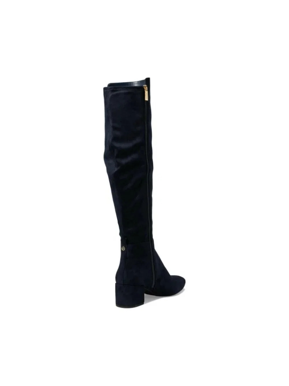 Michael Kors Braden Mid Boots Black Suede 5.5 Block Heel Tall Over the Knee $275